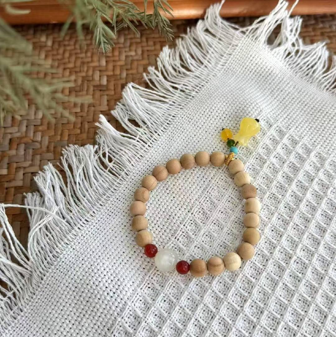 peach wood bracelet